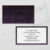Zwarte en Paarse Grunge Ombre Stripes Visitekaartje (Voorkant / Achterkant)