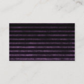 Zwarte en Paarse Grunge Ombre Stripes Visitekaartje (Voorkant)