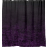 Zwarte en Paarse Grunge Ombre Textuur Douchegordijn (Voorkant)
