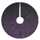 Zwarte en Paarse Grunge Ombre Textuur Kerstboom Rok (Voorkant)