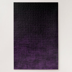 Zwarte en Paarse Grunge Ombre Textuur Legpuzzel