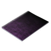 Zwarte en Paarse Grunge Ombre Textuur Notitieboek (Linkerzijde)