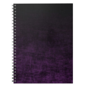 Zwarte en Paarse Grunge Ombre Textuur Notitieboek