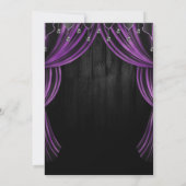 Zwarte en Paarse heks en Shimmer Curtains Hallowee Kaart (Achterkant)