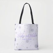 Zwarte en Paarse Hemelbruiloft Tote Bag (Voorkant)