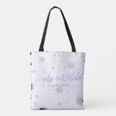 Zwarte en Paarse Hemelbruiloft Tote Bag (Achterkant)