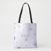Zwarte en Paarse Hemelse Bruid Tote Bag (Voorkant)