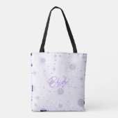 Zwarte en Paarse Hemelse Bruid Tote Bag (Achterkant)