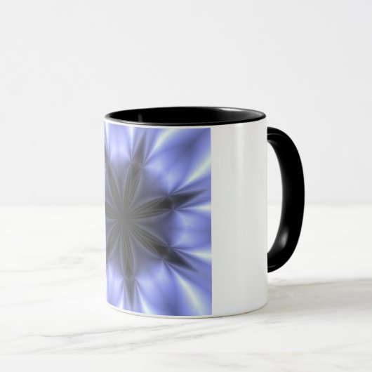 Zwarte en Paarse kaleidescoopbeker Mok (Voorkant rechts)