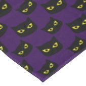 Zwarte en paarse kattengele ogen Halloween patroon Tafelkleed (Gekanteld)