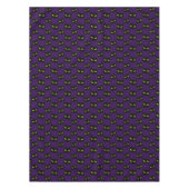 Zwarte en paarse kattengele ogen Halloween patroon Tafelkleed (Voorkant)