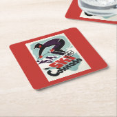 Zwarte en Paarse kledij Kartonnen Onderzetters (Schuin)