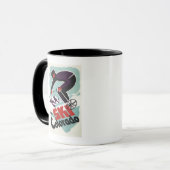 Zwarte en Paarse kledij Mok (Voorkant links)