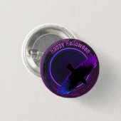 Zwarte en paarse kraai ronde button 3,2 cm (Voorkant /achterkant)