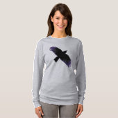 Zwarte en paarse kraai t-shirt (Voorkant volledig)
