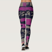 Zwarte en Paarse Leggings (Achterkant)