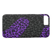 Zwarte en Paarse luipaard afdrukken Case-Mate iPhone Case (Achterkant (Horizontaal))
