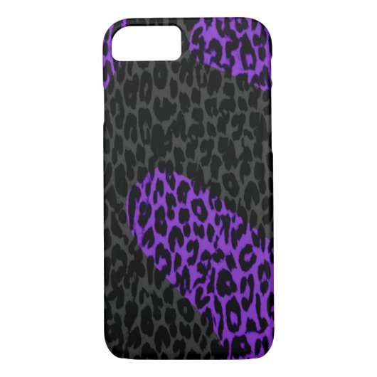 Zwarte en Paarse luipaard afdrukken Case-Mate iPhone Case (Achterkant)