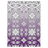 Zwarte en Paarse Mandala Zen Clipboar Klembord (Achterkant)