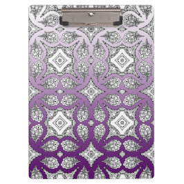 Zwarte en Paarse Mandala Zen Clipboar Klembord