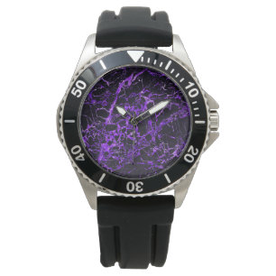 Zwarte en Paarse marmer, Horloge