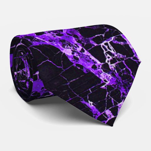Zwarte en Paarse marmer, Stropdas (Opgerold)