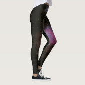 Zwarte en paarse melkweg leggings (Rechts)