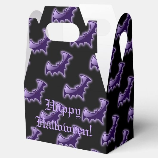 Zwarte en Paarse nachtelijke tapes voor draagtas Bedankdoosjes (Geopend)