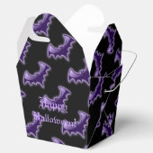 Zwarte en Paarse nachtelijke vleermuizen Bedankdoosjes (Geopend)