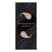 Zwarte en Paarse Paisley Rack Kaart (Achterkant)