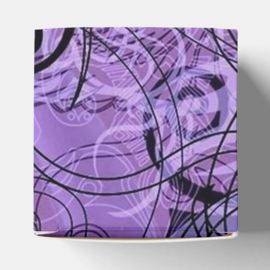 Zwarte en Paarse patroonbeugel Bedankdoosjes (Bovenkant)