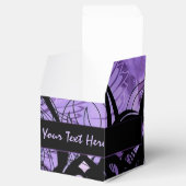 Zwarte en Paarse patroonbeugel Bedankdoosjes (Geopend)