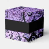 Zwarte en Paarse patroonbeugel Bedankdoosjes (Achterkant)