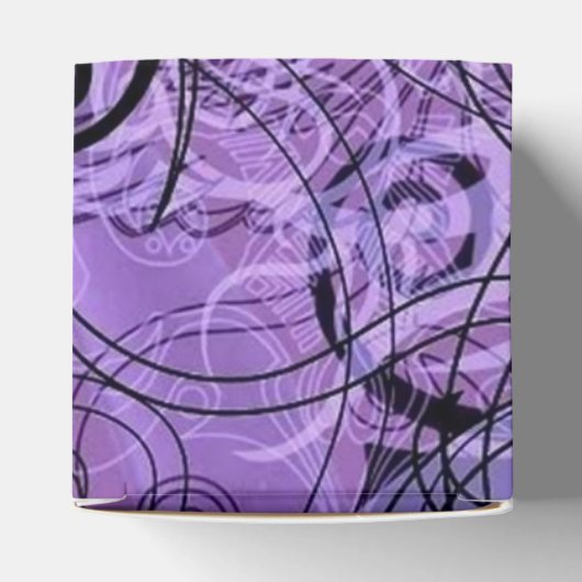 Zwarte en Paarse Patroonfort Bedankdoosjes (Bovenkant)