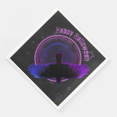 Zwarte en Paarse rij Servet (Hoek)