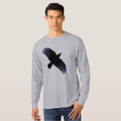 Zwarte en Paarse rij T-shirt (Voorkant volledig)