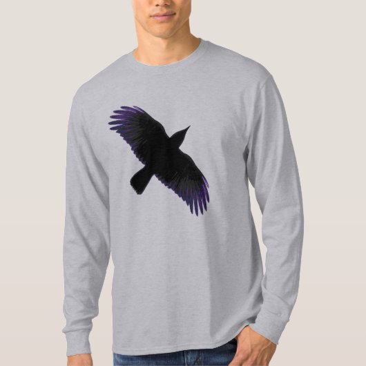 Zwarte en Paarse rij T-shirt (Voorkant)