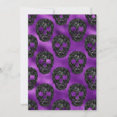 Zwarte en Paarse schedel en spinnenwebben 21e verj Kaart (Achterkant)