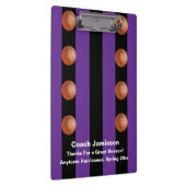 Zwarte en Paarse streep Basketball Coach Hartelijk Klembord (Rechts)