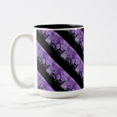 Zwarte en Paarse striped Mok (Links)