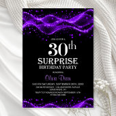 Zwarte en Paarse verrassingen 30e verjaardagsfeest Kaart