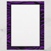 Zwarte en Paarse Zebra Print Gepersonaliseerd brie (Voorkant)