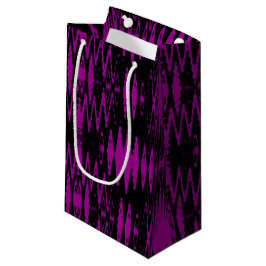 Zwarte en paarse zigzag klein cadeauzakje