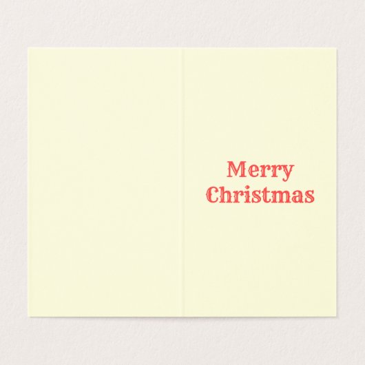 Zwarte en rode 25-pak kerstkaarten kaart (Binnenkant ongevouwen)