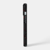 Zwarte en rode aderen iPhone 15 case (Linkerkant)