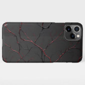 Zwarte en rode aderen iPhone hoesje (Achterkant horizontaal)