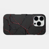 Zwarte en Rode Aderen iPhone Hoesje (Achterkant horizontaal)