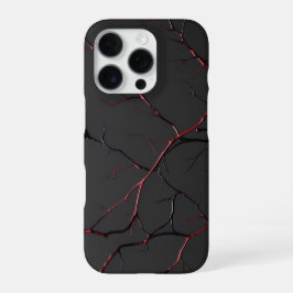 Zwarte en Rode Aderen iPhone 16 Pro Hoesje