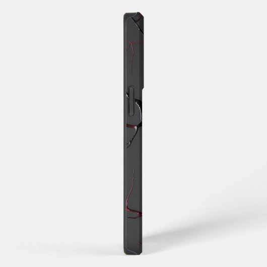 Zwarte en rode aderen iPhone hoesje (Rechterkant)