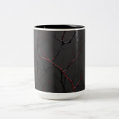 Zwarte en rode aderen tweekleurige koffiemok (Center)